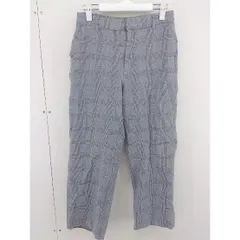 ◇ JOURNAL STANDARD relume ウール混 チェック スラックスパンツ サイズ38 グレー ライトブルー マルチ レディース  【中古】 【1204210005889】