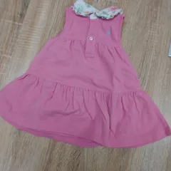 美品。RALPH LAUREN。ラルフローレン。キッズノースリーブワンピース。ピンク。9M(70)サイズ。