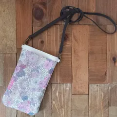 洗えるスマホショルダー 大きめ スマホポーチ スマホポシェット サコッシュ ハンドメイド