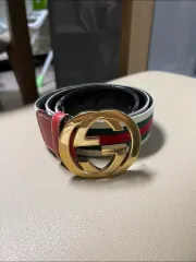 GUCCI(グッチ) インターロッキング G バックル スリーラインベルト