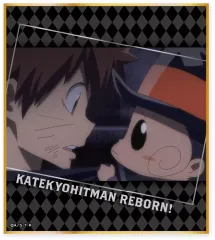 【中古】紙製品 沢田綱吉＆リボーン 「家庭教師ヒットマンREBORN! トレーディングミニ色紙」