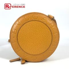 BVLGARI ブルガリ ショルダーバッグ ロゴ サークル レザー イエロー
