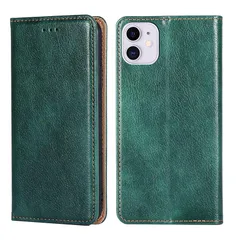 iPhone 11 ケース イフォン11 スマホケース 手帳型 携帯カバー レザー 耐衝撃 軽量 着脱しやすい 放熱性 マグネット式 カード収納 スタンド機能 iphone 11 対応 360度保護 PinLiSheng (エメラルドグリーン, iphon 1