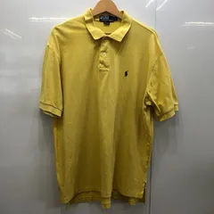 90's Polo by Ralph Lauren/90年代 ポロバイラルフローレン ポニー刺繡 ヴィンテージ 半袖 ポロシャツ ワンポイント刺繡 オーバーサイズ ビッグサイズ INDIA製 メンズ XL イエロー