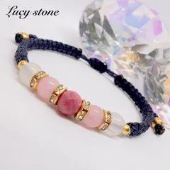 天然石 パワーストーン ブレスレット アンクレット マクラメ ローズクォーツ シリシャスシスト ホワイトカルセドニー 恋愛運 人間関係 ヒーリング