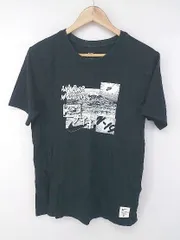 ◇ NIKE ナイキ コットン100% イラストプリント 半袖 Tシャツ カットソー サイズM ブラック レディース P 【1308040007119】