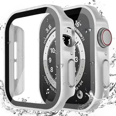 【迅速発送】LISAMER 対応 Apple Watch ケース Series 10/9/8/SE/7/6/5/4 44mm アップルウォッチ用 ケース 防水 一体型 新デザイン 3D直角エッジ 超薄型 PC+ガラス素材 高透過率 対応 Apple Watch
