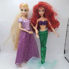 SI15 ディズニープリンセス アリエル ラプンツェル 人形 2体セット