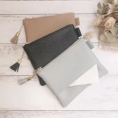 無地 ポケットティッシュケース付ポーチ(S)