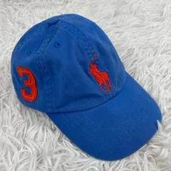 POLO RALPH LAUREN キャップ　ブルー　ベースボールキャップ　ビッグポニー　帽子　子供　キッズ　2歳 3歳　4歳