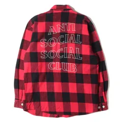 Anti Social Social Club アンチ ソーシャル ソーシャル クラブ シャツ サイズ:M ブランドロゴ バッファローチェック ヘビー フランネル 長袖 シャツ レッド ブラック USA製 トップス カジュアルシャツ【メンズ】のサムネイル