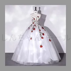 【新品未使用】 花嫁 ウェディングドレス プリンセスライン 白ドレスワンピース 結婚式 披露宴 撮影用 ロングドレス 演奏会 ピアノ発表会