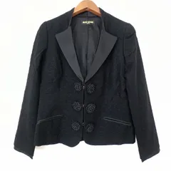 #wnc ヒロココシノ HIROKOKOSHINO ジャケット 38 黒 花モチーフ ビーズ シルク レディース [901782]のサムネイル