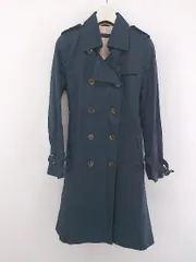 ◇ ◎ ADAM ET ROPE アダムエロペ バックスリット 長袖 トレンチコート サイズ36 ネイビー レディース P  【中古】 【1210070007208】