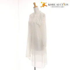 ■ グレースコンチネンタル ダイアグラム ワンピース 長袖 0321141034-00 トップス ボトムス 水玉 レディース 2-36 ホワイト 新品 未使用