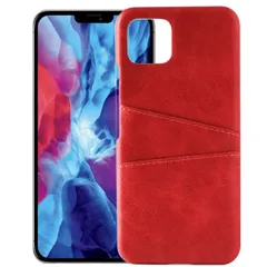 iPhone12 ケース iPhone12 Pro アイフォン12 プロ  カード収納 レザー スマート ケース 【Color】 レッド