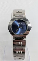 FENDI フェンディ 美品 2000L 腕時計 SS 文字盤 ズッカ FF 美品 フェンディ FENDI ズッカ QZ クロノグラフ デイト 革ベルト
