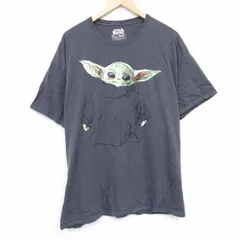 XL/古着 半袖 Tシャツ メンズ スターウォーズ STAR WARS グローグー コットン クルーネック グレー 25jul26 中古