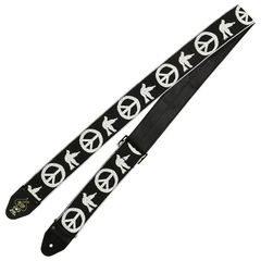 D'Andrea Ace Guitar Straps ACE-6 Black Peace-Dove ギターストラップ〈エース〉