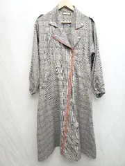 ◇ ◎Θ jouetie ジュエティ チェック ライダース 長袖 ロング ワンピース サイズM グレー レディース P  【1409250003554】