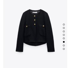 【新品未使用タグ付き】ZARA メタルボタンジャケット XS