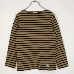 ORCIVAL コットンロードフレンチバスクシャツ 茶色 黒