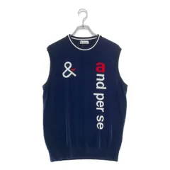 中古 メンズ アンパスィ and per se ベスト LL 白×紺 ホワイト