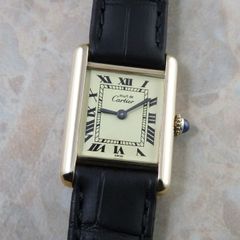 カルティエ マストタンク SM 手巻き式 レディース腕時計 ヴィンテージ Cartier Tank ローマダイヤル アンティーク