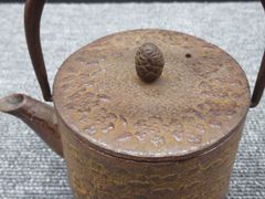 ☆鉄器 鉄瓶 総柄 茶道具 金属工芸 古美術 アンティーク