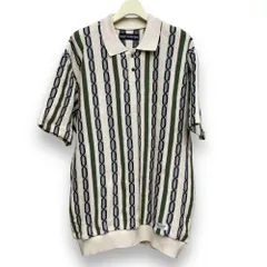 2025年最新】WACKO MARIA STRIPED JACQUARD KNIT POLO SHIRTの
