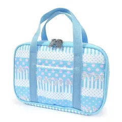 COLORFUL CANDY STYLE 新品   裁縫 ソーイングセット 撥水 軽量タイプ ポルカドットとレースリボンに魅せられて ライトブルー 子供用 裁縫セット 裁縫 セット 裁縫道具 ソーイングセット さいほうセットバッグ おしゃれ 女の子 小学生