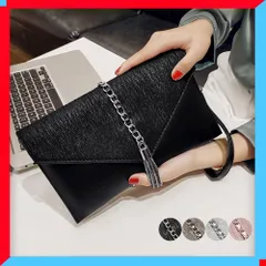 新品 クラッチバッグ レディース タッセル パーティバッグ お呼ばれ 上品 フォーマル 黒 小さめ 【送料無料】