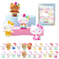 新品　ブラインドボックス フィギュア シリーズ【3ピース】ガチャガチャ ソフビ PVC サマー・レインボーキャンディ プレミアム Kitty) おもちゃ 誕生日 ハローキティ(Hello プレゼント TOY SANRIO サンリオ TOP キャラクターコレクタ