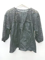 ◇ ⊂ SM2 サマンサ モスモス レース 長袖 シャツ ブラウス サイズF ブラック レディース P  【1409250037665】