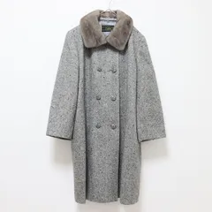 レリアン Leilian コート ロング カシミヤ ミンク ファー ツイード [w971566n]