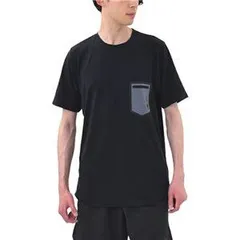 【新品】【Mサイズのみ】new balance(ニューバランス) 快適 ストレッチ 半袖 Tシャツ メンズ Fortitech ポケットTシャツ　ブラック×グレー　MT03173-BGR-M