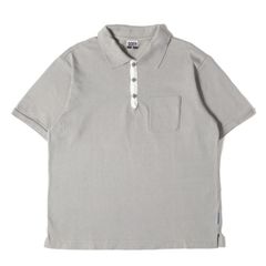 【美品】GOOD ENOUGH グッドイナフ ポロシャツ サイズ:M / 00s バッククラシックロゴ スナップボタン ポロシャツ / グレー / トップス 半袖【メンズ】【中古】