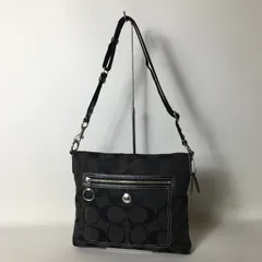 2508-385｜コーチ シグネチャー ショルダーバッグ ブラック