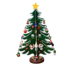クリスマス 木製 オーナメント 飾り 置物 飾り付け 卓上 デコレーション 子供 おもちゃ 卓上 手作り 組み立て テーブル 装飾 クリスマスツリー 小物 デコレーション 飾り付け ミニクリスマスツリー 雑貨 手芸 プレゼント