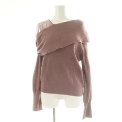 スナイデル SNIDEL サステナブル Sustainableレースコンビニットプルオーバー 長袖 F ダスティーピンク /YQ ■OS