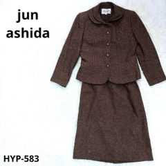 ジュンアシダ☆高島屋 クチュール リネン風 パンツスーツ スカイブルー
