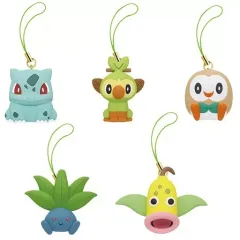 【中古】ストラップ 全5種セット 「ポケモン ぺたんこマスコット Type：くさ」