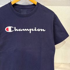 古着　M　チャンピオン　Champion　Tシャツ　ネイビー      プリント