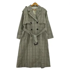 Greed International ロングコート　グレー　チェック　ウール⭐︎ Greed International ロングコートグレーチェックウール⭐︎