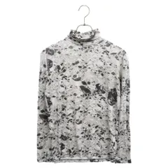 JIL SANDER (ジルサンダー) 08AW ラフシモンズ期 大理石 タートルネック 長袖カットソー 総柄長袖Tシャツ グレーのサムネイル