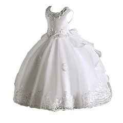 シャンパン_140 [VIISEN] 子供ドレス ジュニア ピアノ 発表会 フォーマル キッズ ドレス 子どもドレス演奏会 結婚式 刺繍 上品 エレガント 女児 女の子 フォーマル ドレス 100-160 (シャンパン, 140)