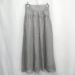 ◇ ◎●未使用● ⊂ one after another NICE CLAUP ロング フレア スカート サイズM グレー系 レディース E  【1504210012734】