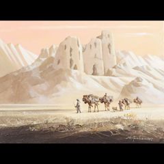 F8号油彩画 西山猛 作 砂漠の旅人 キャンバス本体 F8号油彩画 西山猛 作 砂漠の旅人 キャンバス本体 - メルカリ