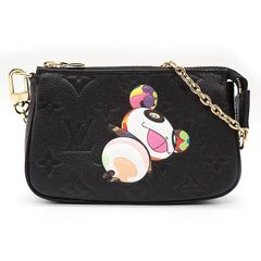 ルイ・ヴィトン Louis Vuitton ハンドバッグ LV×TM ミニ ポシェット アクセソワール M13824 ブラック モノグラム アンプラント ゴールド金具 【中古】