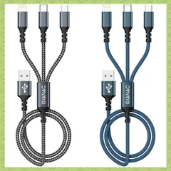 【新着商品】11 Galaxy 12 13 14 S22 15 iPhone S20 iPhone タイプC Android Xiaomi 3台同時給電可能 C 充電ケーブルlighting+Micro+USB Kindle 3in1 3in1 Sony ] 